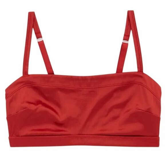 NEW Aerie Satin Stretch Bandeau in Sundried/Red‎ Size L - Picture 4 of 10